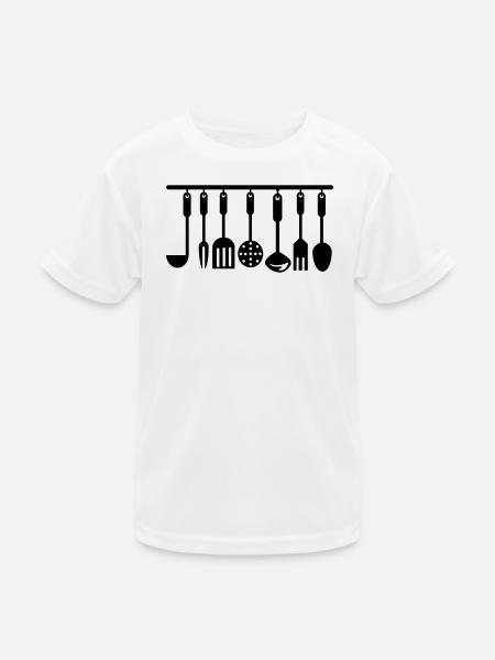 Kitchen utensils kitchen utensils - Kids Functional T-Shirt - white - Front