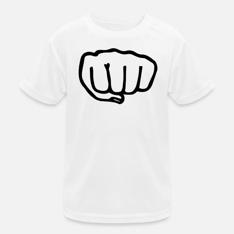 Karate Faust transparente Vectra Kinder Funktions-T-Shirt