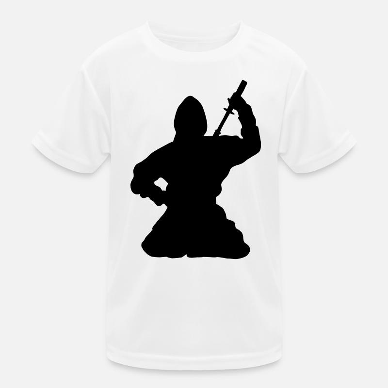 Ninja japanischer Spion oder Attentäter Kinder Funktions-T-Shirt