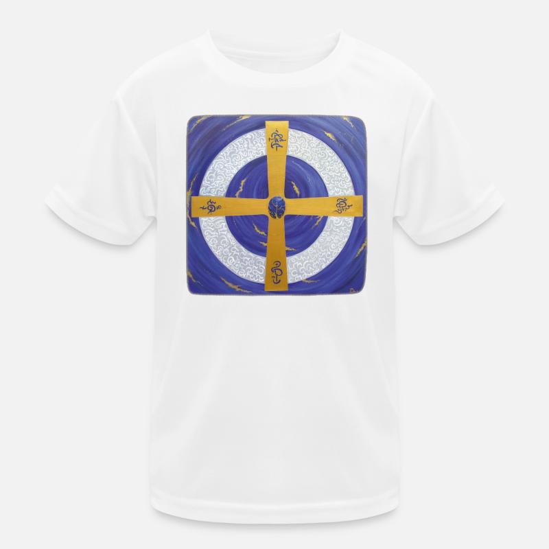 Archange Michael Crystal Star Gate T-shirt sport Enfant