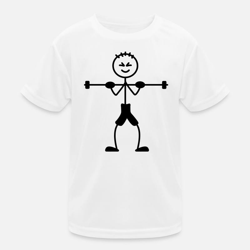 Krafttraining mit viel Gewicht Kinder Funktions-T-Shirt