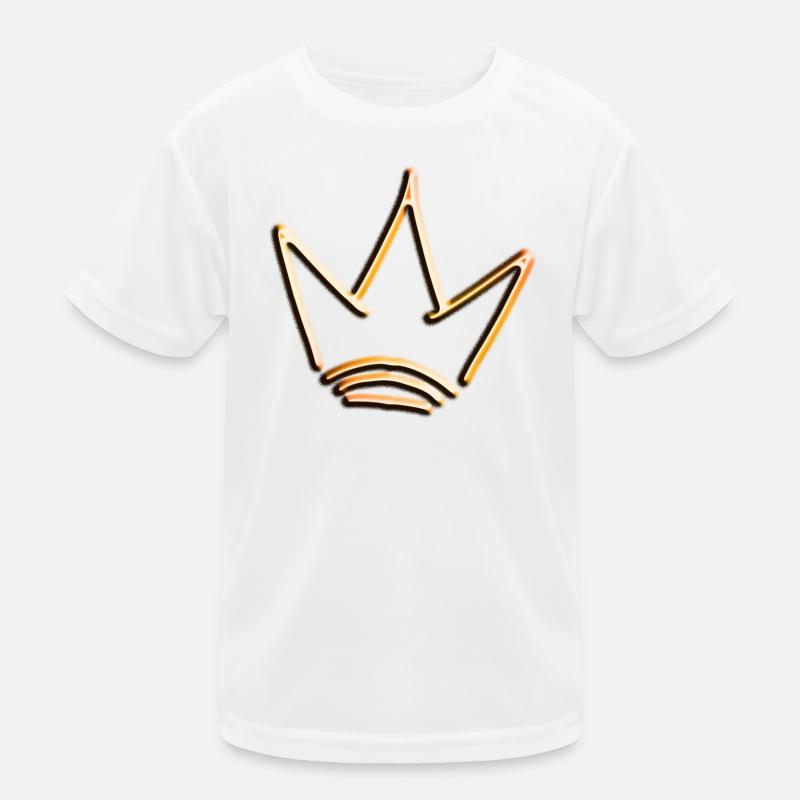 Krone gold rot mit Schatten, einfach, freigestellt Kinder Funktions-T-Shirt