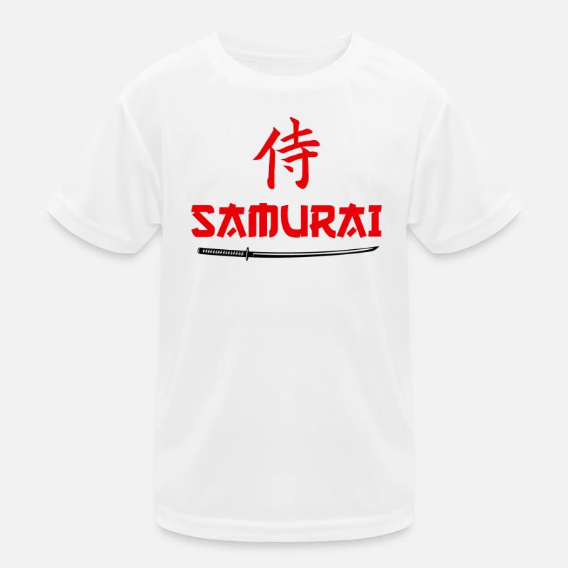 Samurai-Schwert-Kanji Kinder Funktions-T-Shirt