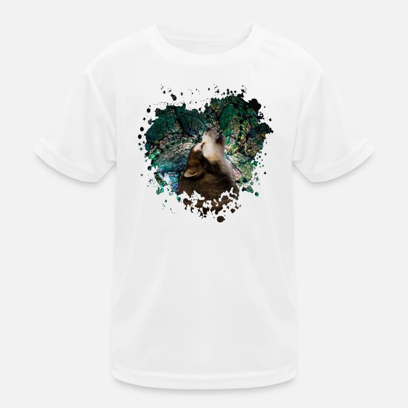 Heulender Malamute Kinder Funktions-T-Shirt