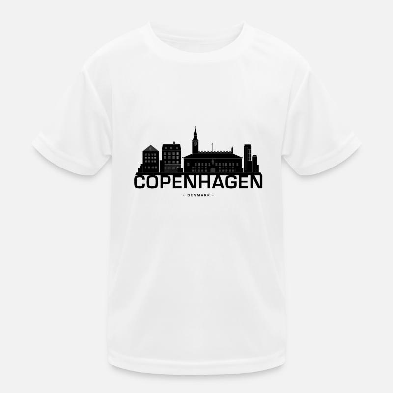 Skyline de Copenhague Danemark T-shirt sport Enfant