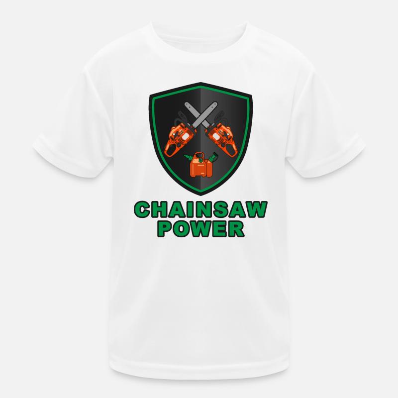 Blason de puissance de tronçonneuse - Boîte combi de carburant T-shirt sport Enfant