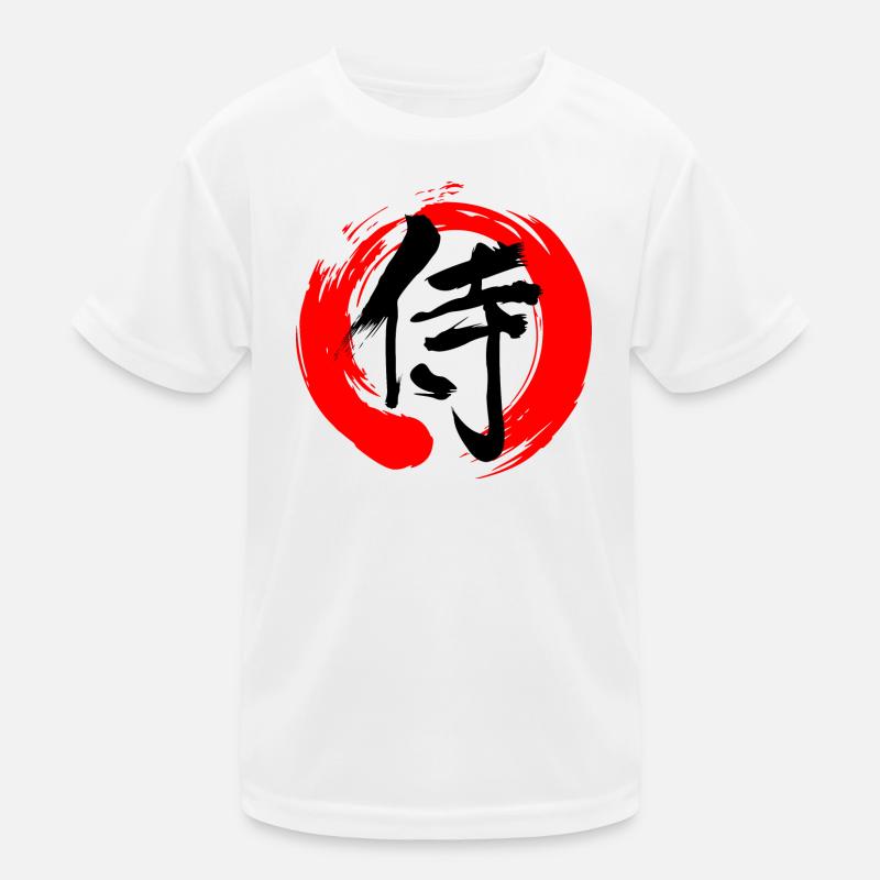 samurai in zen sign Kids Functional T-Shirt