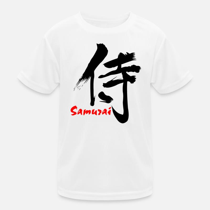 Samurai in Japanese kanji script Kids Functional T-Shirt
