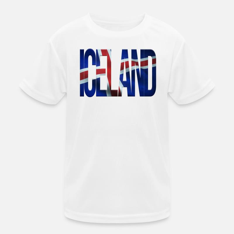 Design islandais avec motif de drapeau T-shirt sport Enfant