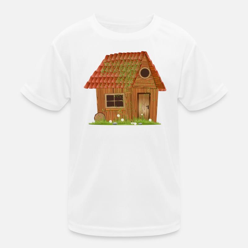 small windswept rustic hut Kids Functional T-Shirt
