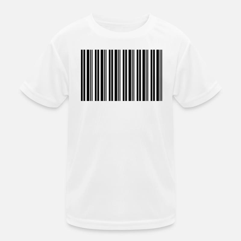 Barcode Strichcode Nerd IT Technik Design Kinder Funktions-T-Shirt