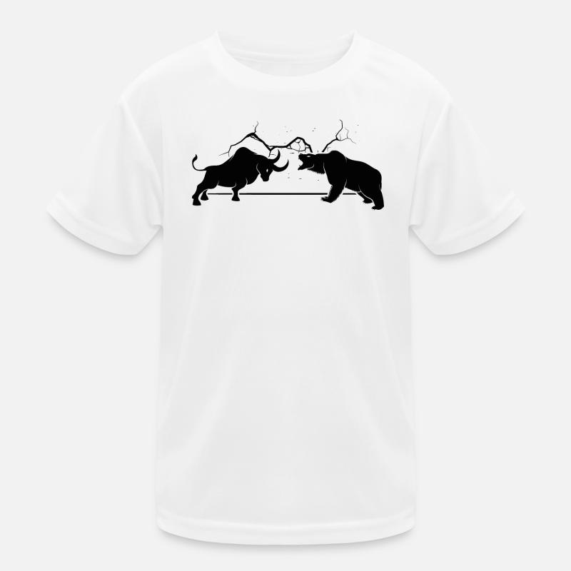 Bulle VS Bär - Kinder Funktions-T-Shirt - Weiß