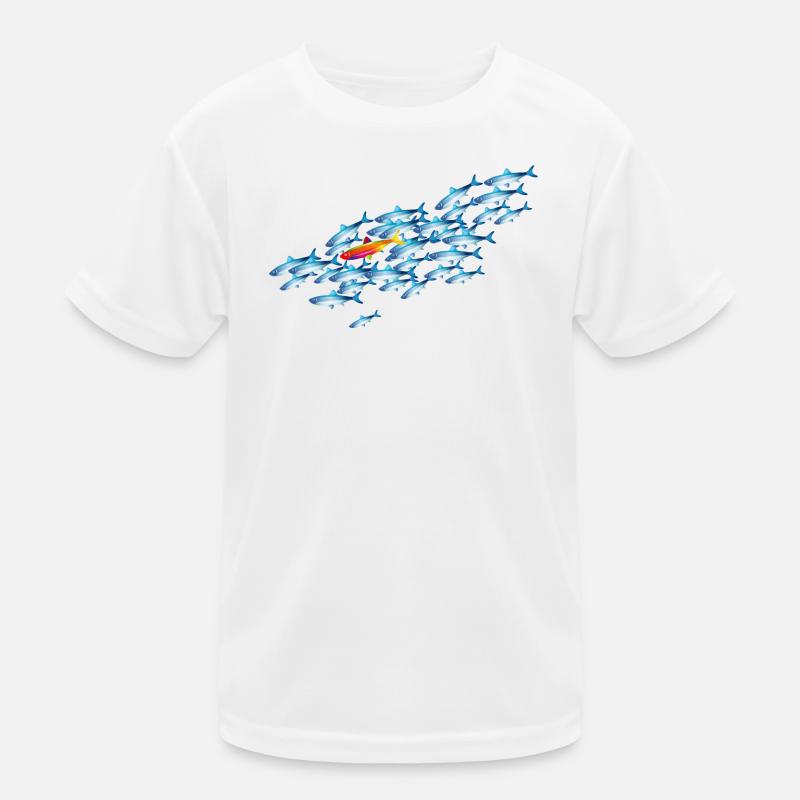 le poisson coloré dans l’essaim de poisson T-shirt sport Enfant
