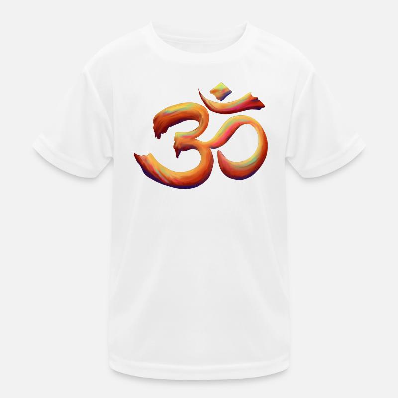 Om Rainbow Brush Kids Functional T-Shirt