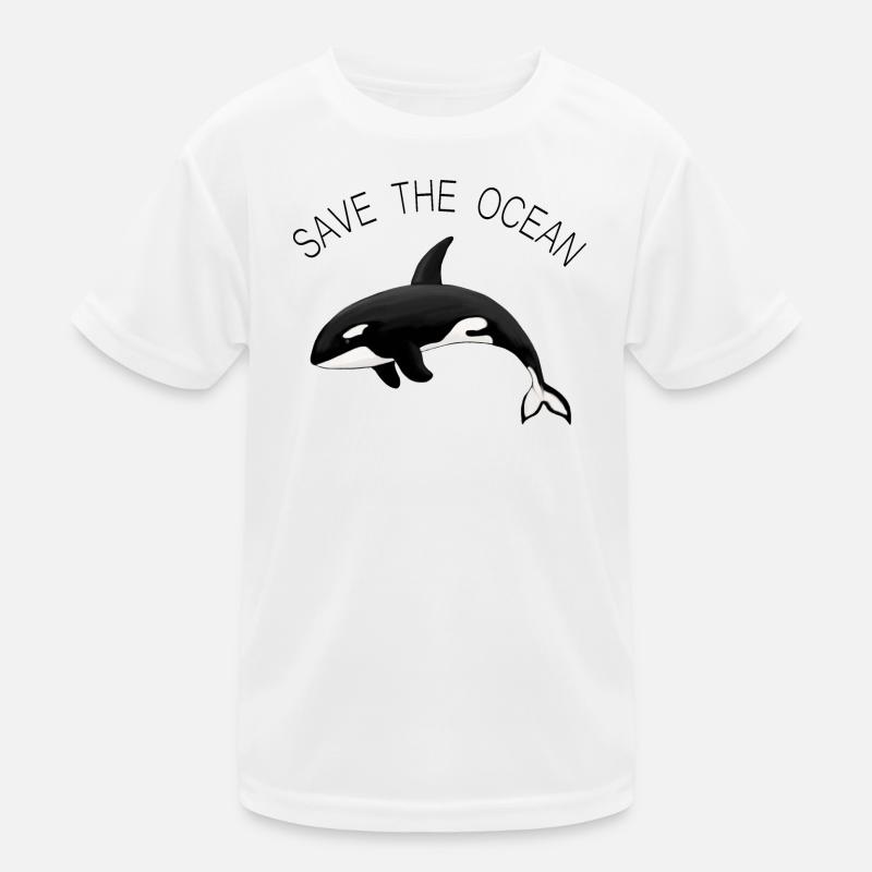 Save the Ocean Orca Killerwal Kinder Funktions-T-Shirt