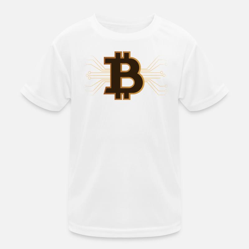 Bitcoin - Braun/Gold Kryptowährung Kinder Funktions-T-Shirt