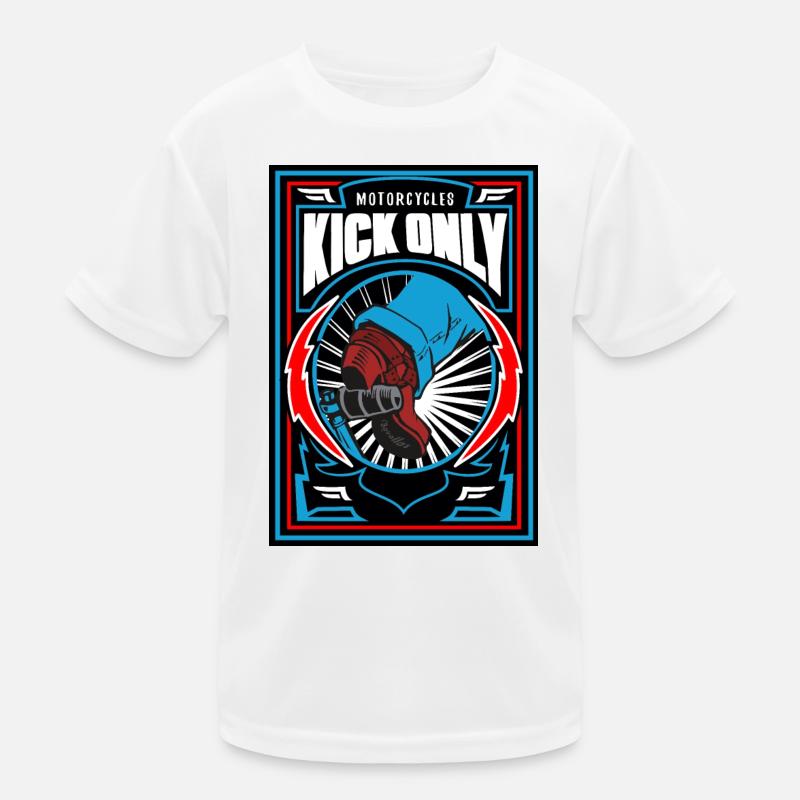 Motorcycles Kick Only Kids Functional T-Shirt