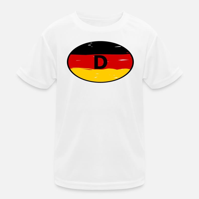 Deutschland Aufkleber Kinder Funktions-T-Shirt