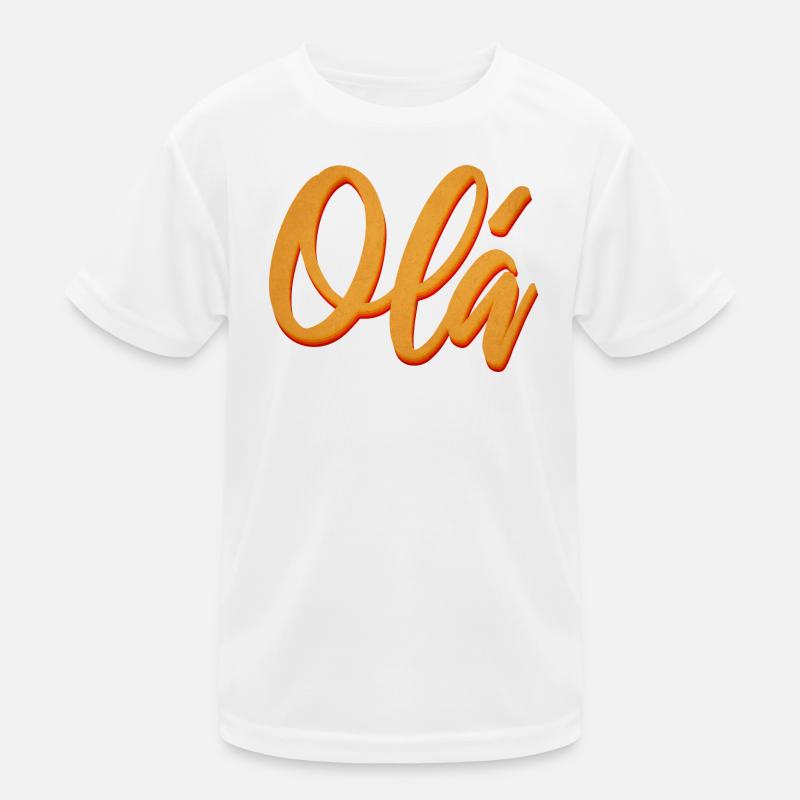 Olá Orange Script Tee Kinder Funktions-T-Shirt