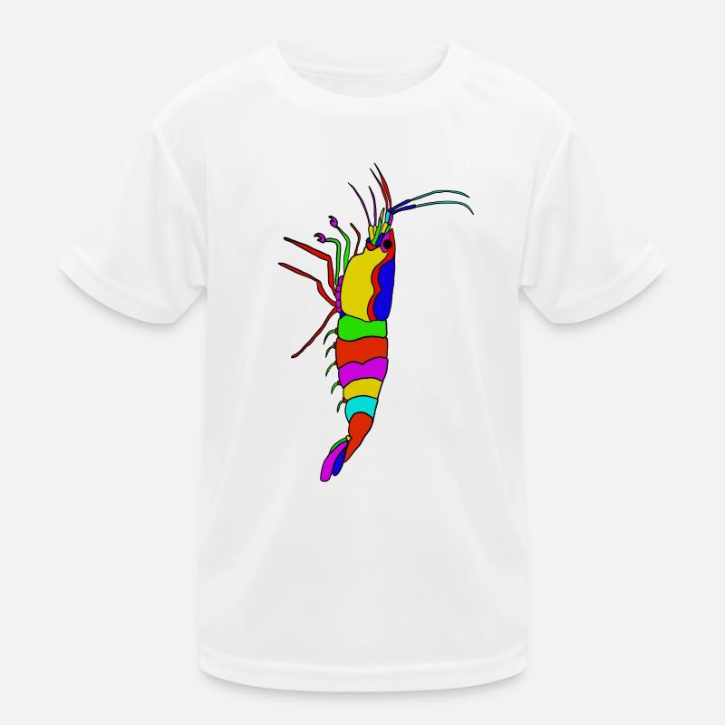 Bunter Garnelen-Panorama Kinder Funktions-T-Shirt