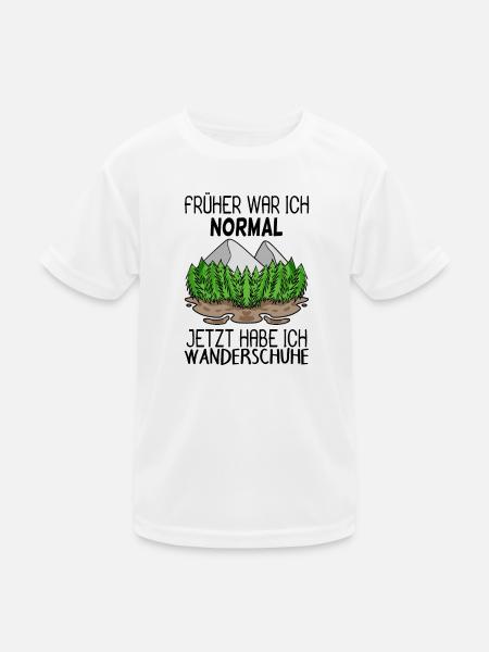 Berg Berge Wandern - Kinder Funktions-T-Shirt - Weiß - Vorne