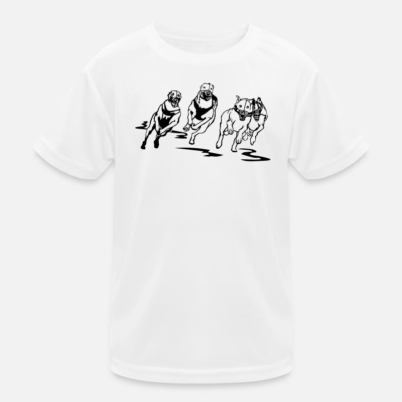 Whippets - Kinder Funktions-T-Shirt - Weiß
