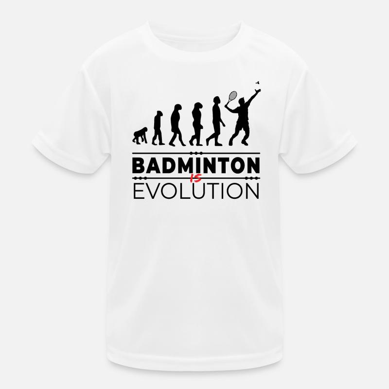 Badminton is evolution - Message Humor Parodie Kinder Funktions-T-Shirt