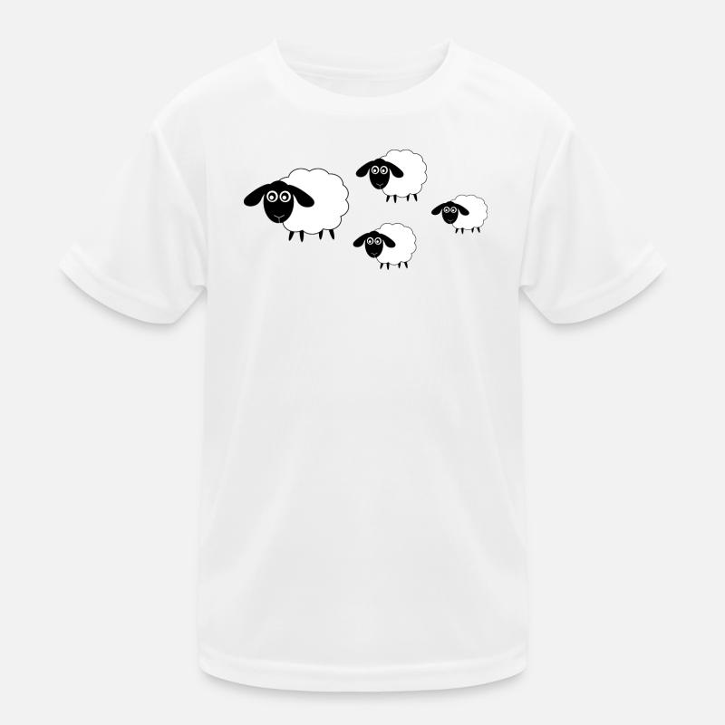 Schafe Schäfchen Lamm Kinder Funktions-T-Shirt