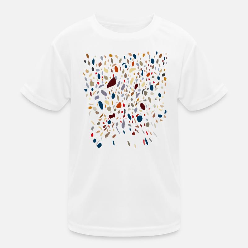 Dot Pattern - Mosaic Organic - Kids Functional T-Shirt - white
