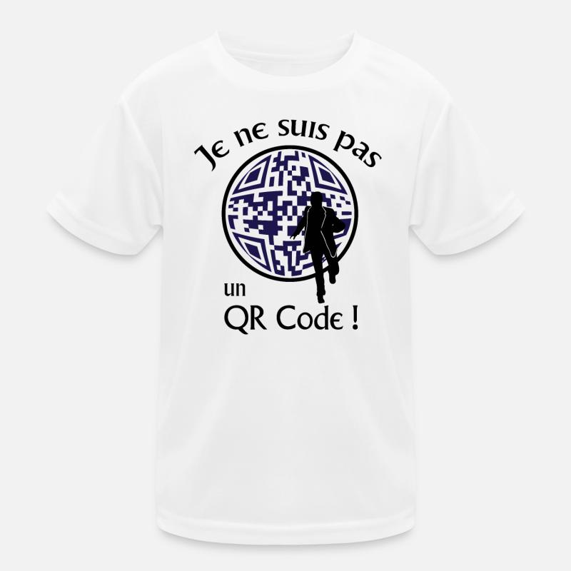 Je ne suis pas un QR-Code ! Message Parodie Série T-shirt sport Enfant