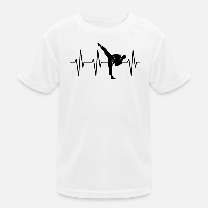 fighting fighter Karate Kampfsport Herzschlag Puls Kinder Funktions-T-Shirt
