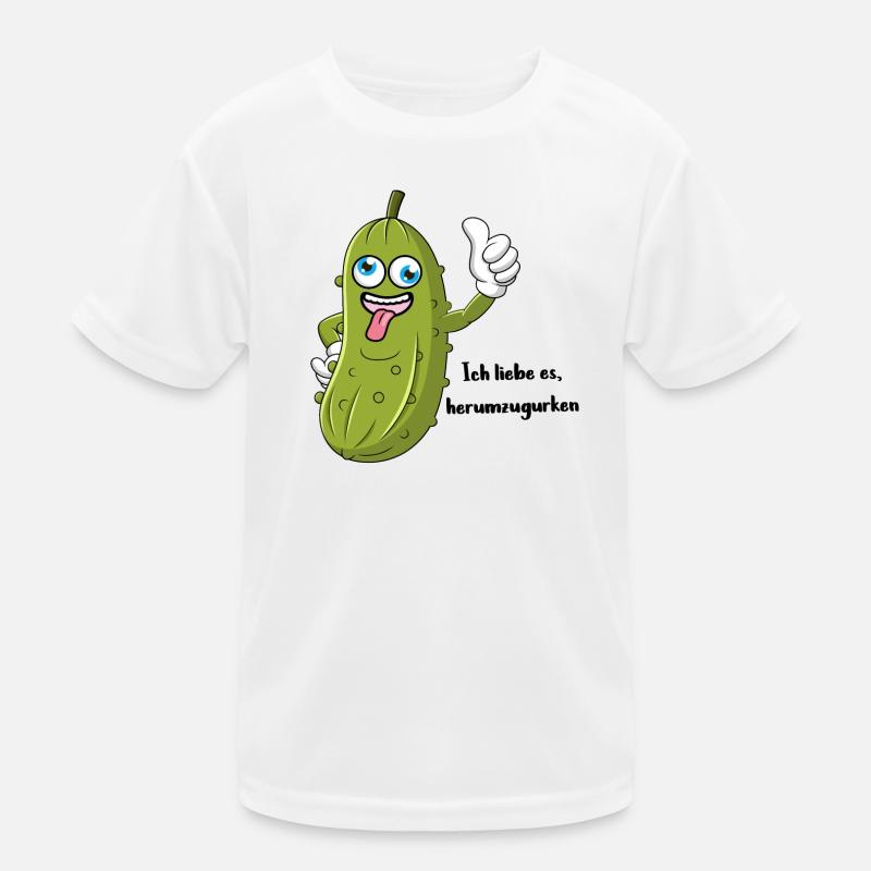 Herumgurken - lustige Gurke Geschenkidee Kinder Funktions-T-Shirt