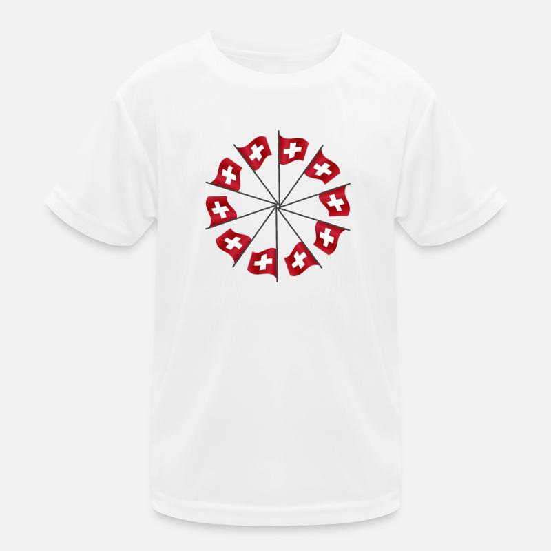 Drapeaux suisses | Swiss flags T-shirt sport Enfant