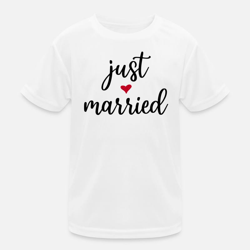 Just Married Idée cadeau T-shirt sport Enfant