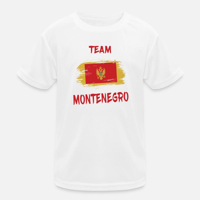 Team Montenegro Flaggen Design / Geschenkidee Kinder Funktions-T-Shirt