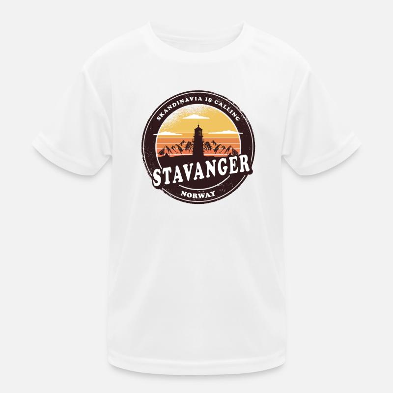 Stavanger lighthouse Norway design Kids Functional T-Shirt