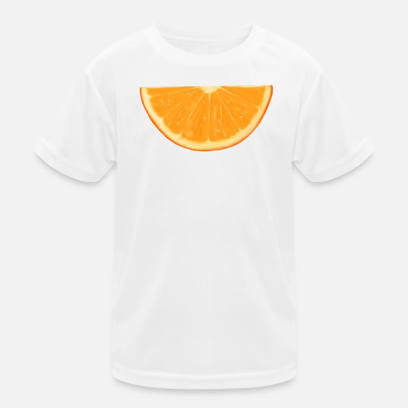 Orangenscheibe Printdesign Kinder Funktions-T-Shirt