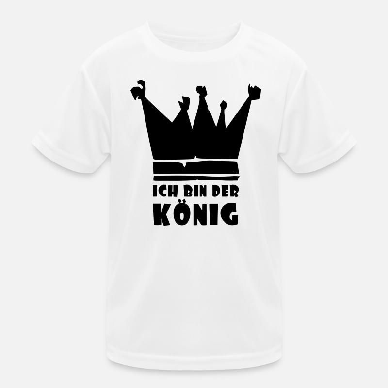 ich bin der König - Kinder Funktions-T-Shirt - Weiß