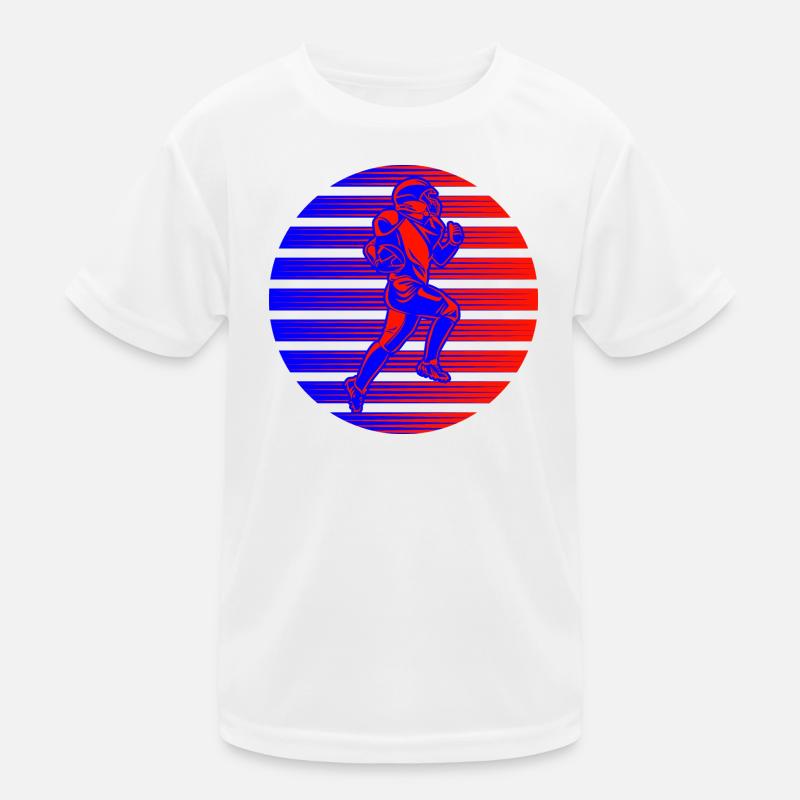 Retro Neon Quarterback Kids Functional T-Shirt