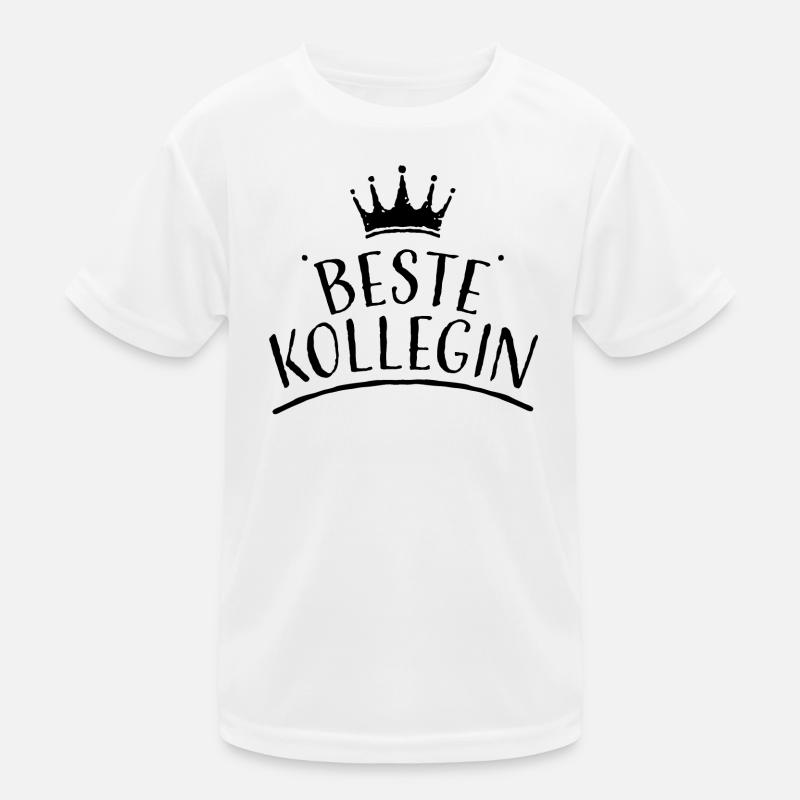 Krone beste kollegin schwarz Tshirt design Kinder Funktions-T-Shirt