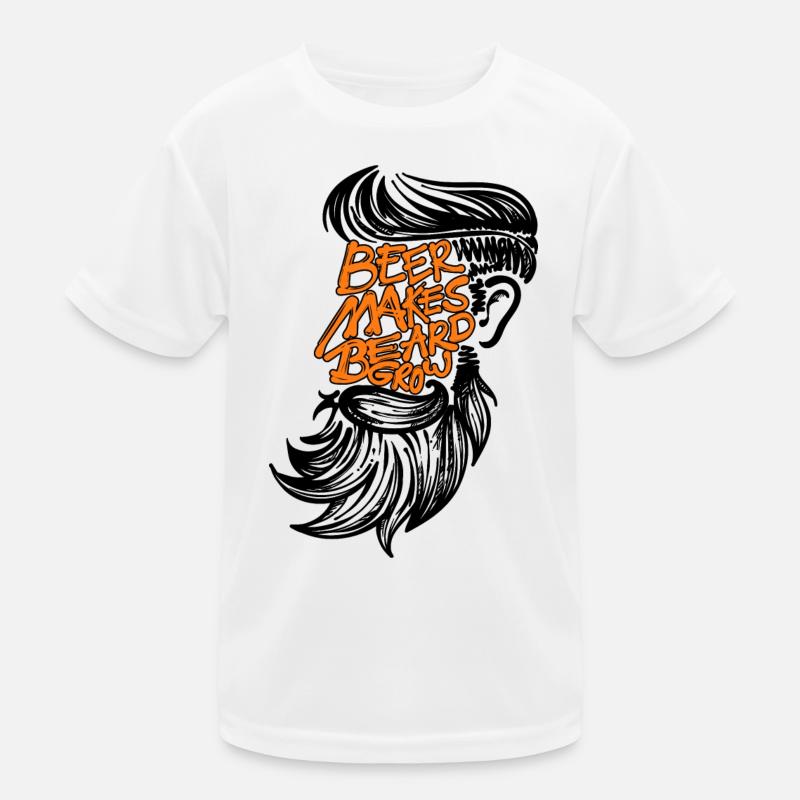 Bart Statement Humorvoll Vollbart Bartträger Kinder Funktions-T-Shirt