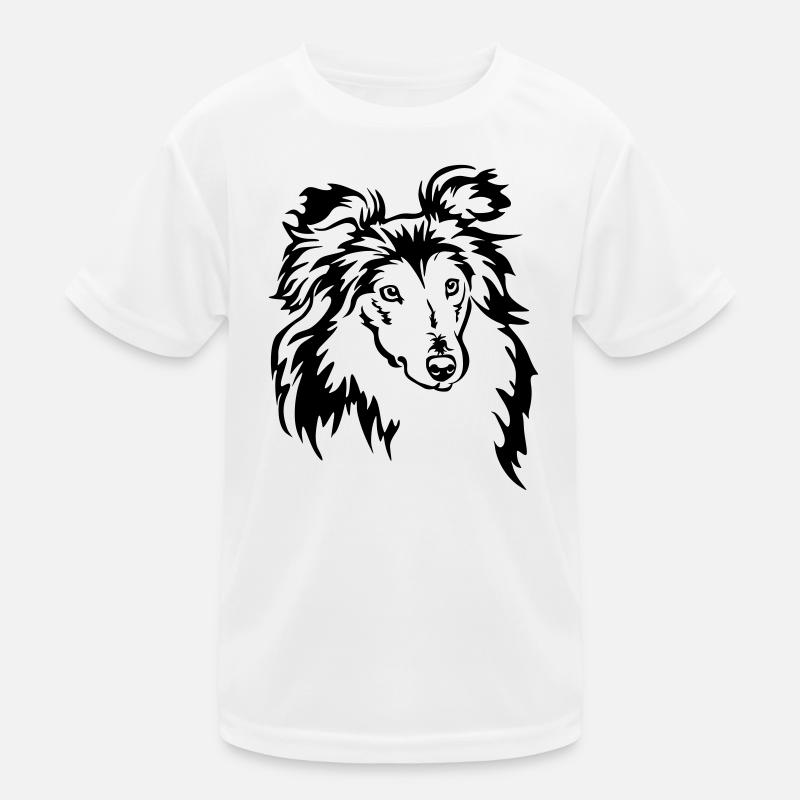 Sheltie Kopf Kinder Funktions-T-Shirt