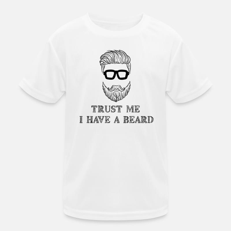 Beard Wearer Beard Statement Mustache Humorous Kids Functional T-Shirt