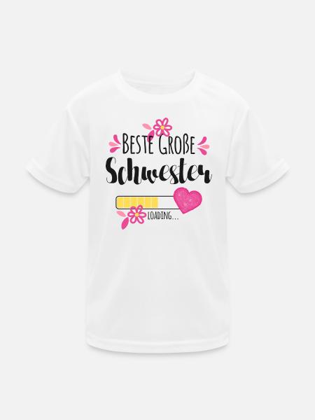 Beste Große Schwester Loading - Kinder Funktions-T-Shirt - Weiß