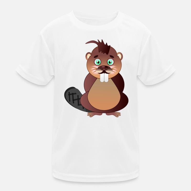 Biber Biberzähne Kinder Funktions-T-Shirt