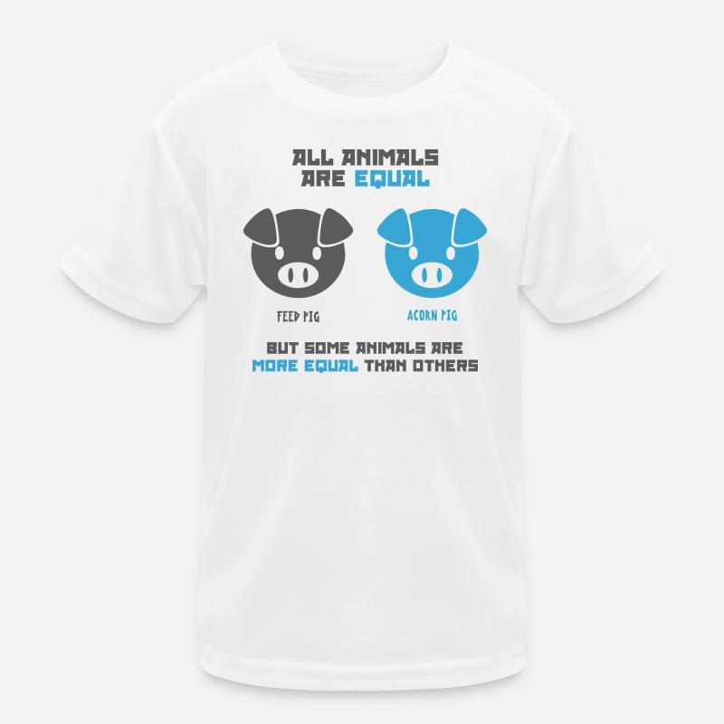 Futterschwein, Eichelschwein - Kinder Funktions-T-Shirt - Weiß