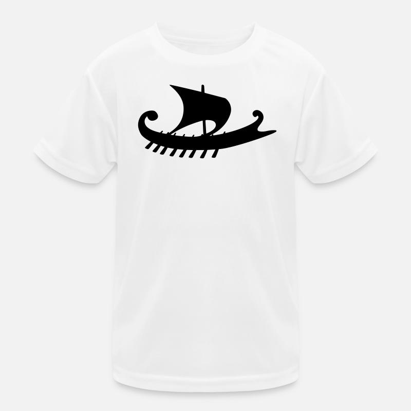 Empuriabrava Schiff w - Kinder Funktions-T-Shirt - Weiß