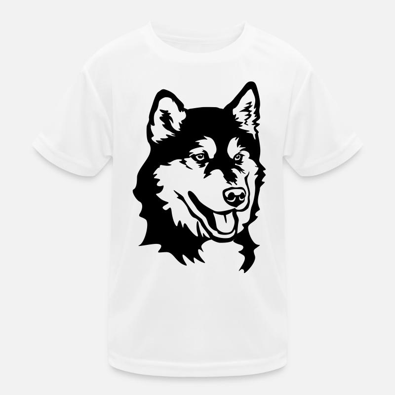 Alaskan Malamute Head Kids Functional T-Shirt