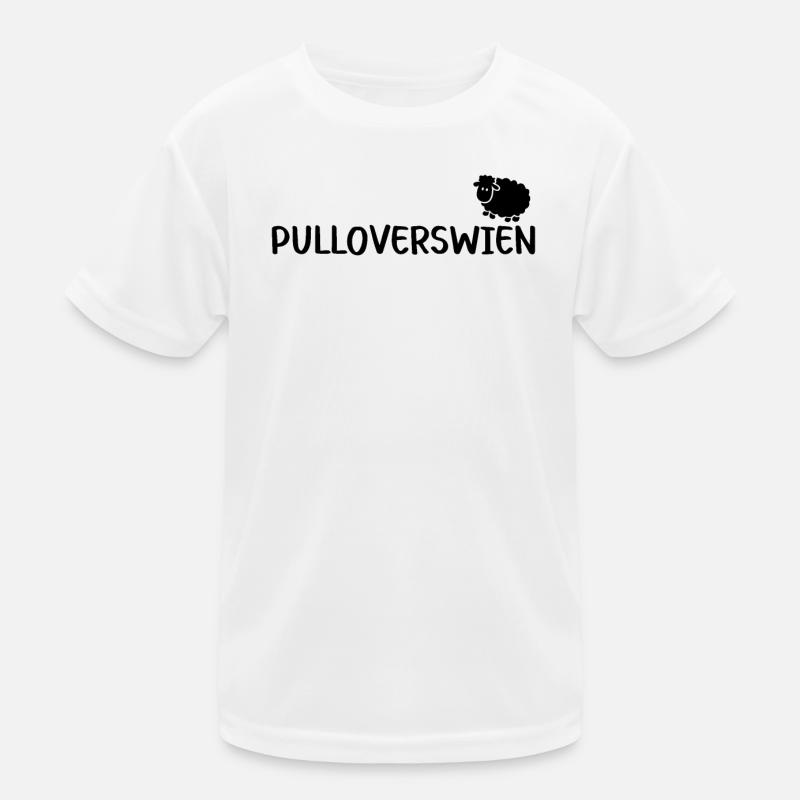 Pulloverswien Plattdeutsch Ostfriesisch Schaf - Kinder Funktions-T-Shirt - Weiß