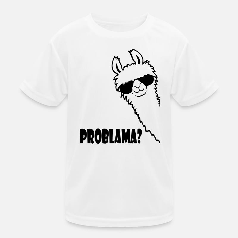 Lama Problama Frage Kinder Funktions-T-Shirt